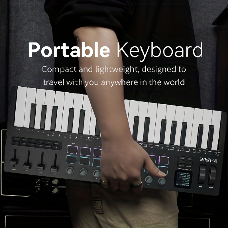 Midi Controller Pad - M-VAVE SMK37PRO 37-Tasten Bluetooth MIDI Keyboard-Controller