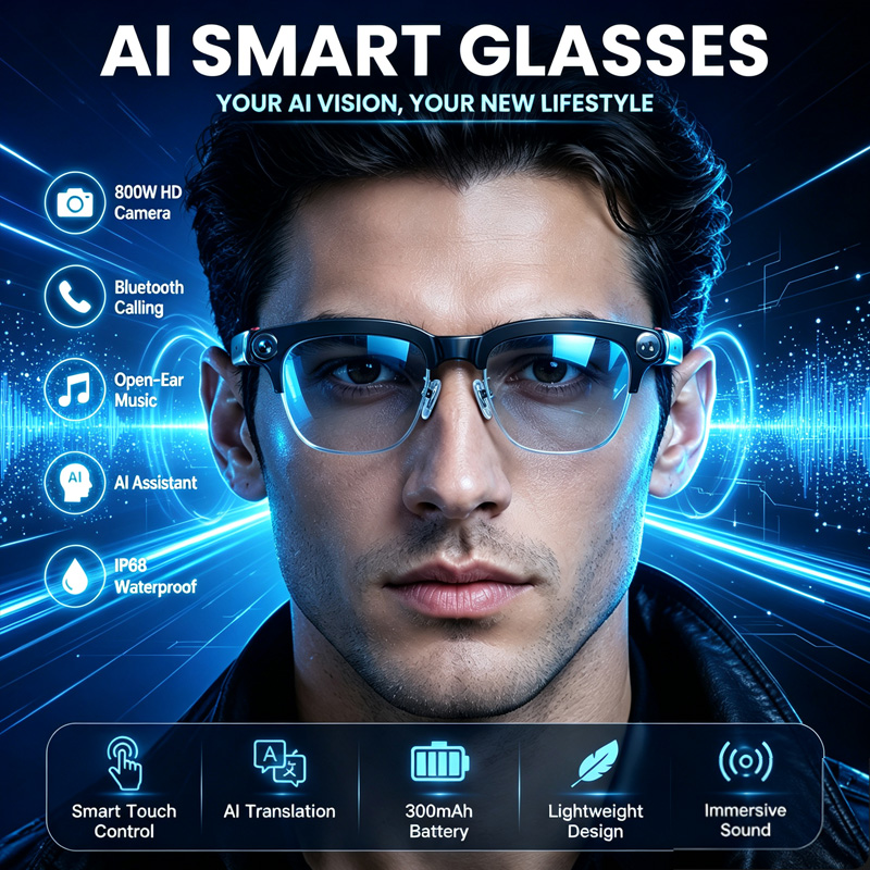W630 Smart-Brille mit 800W HD- – Audio Music Image Bewertung und Preis